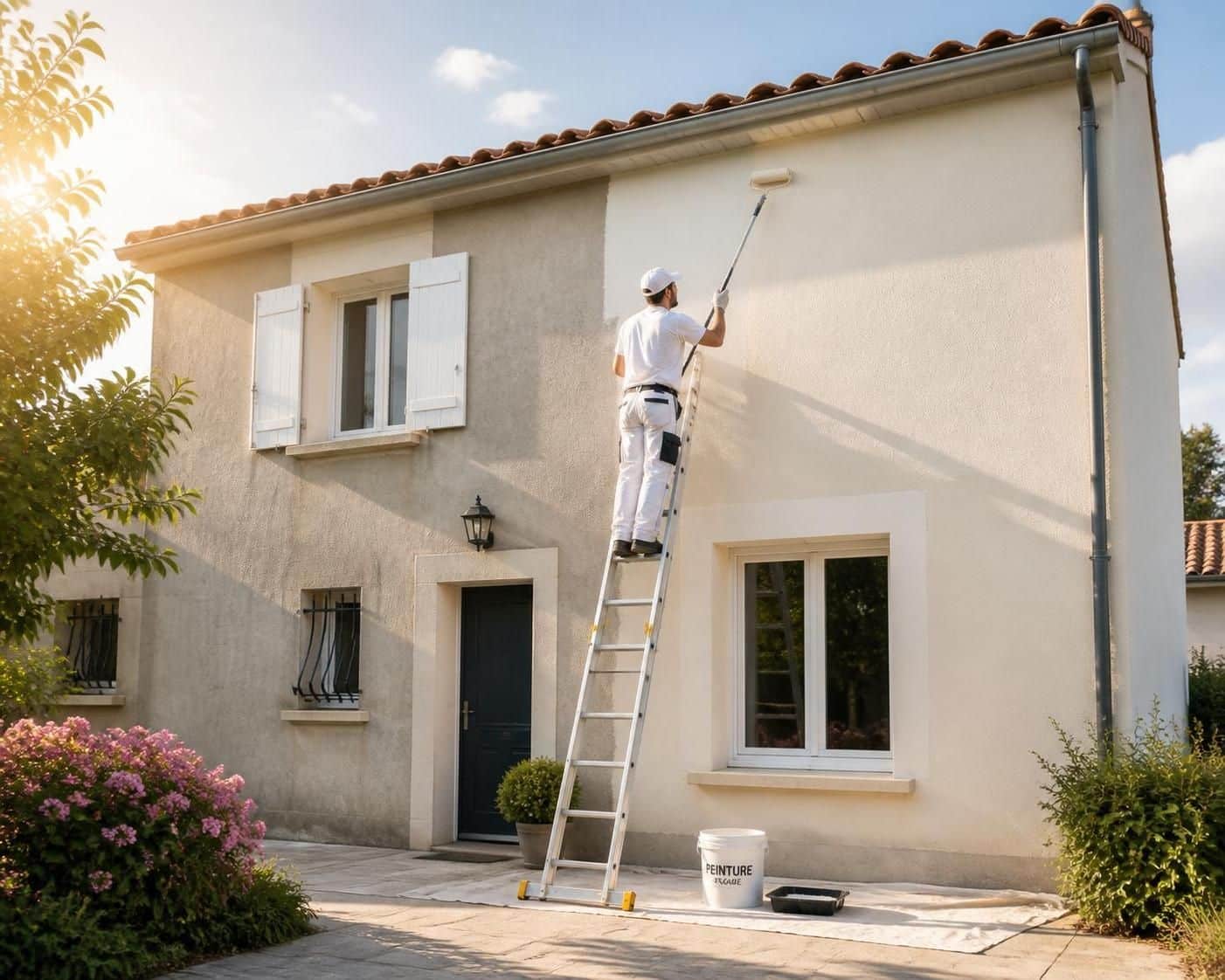 d&eacute;couvrez nos astuces pratiques pour repeindre une fa&ccedil;ade sans utiliser d'&eacute;chafaudage, en toute s&eacute;curit&eacute; et efficacit&eacute;.